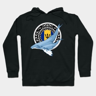 Humpback Whale Flag of Barbados Hoodie